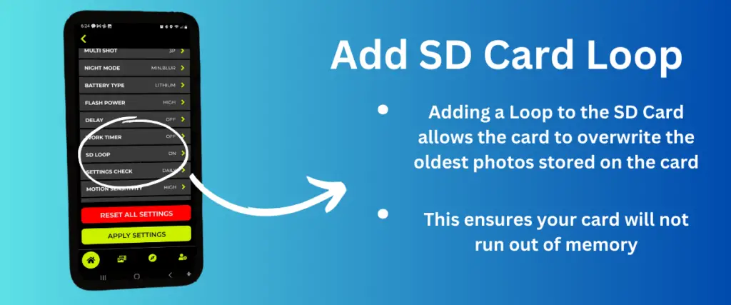 Change settings to overwrite SD Card when full